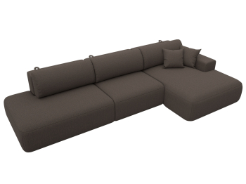 Диван угловой Лига-036 НПБ Модерн Лонг правый угол, рогожка Амур