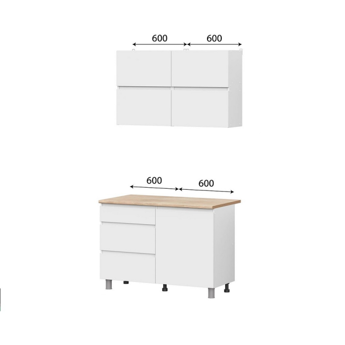 Кухонные гарнитуры, Готовая кухня Токио 1.2 м