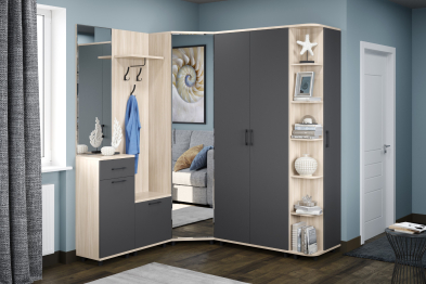 Модульная прихожая Грейс композиция 2  Ясень Асахи