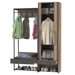 Прихожая и шкаф для одежды двухдверный Трувор