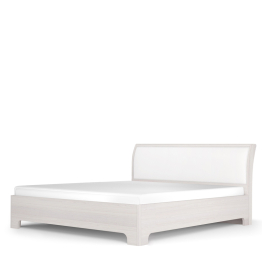 Кровать-3 Парма Нео, с основанием, 1200, ясень анкор светлый, экокожа polo белая