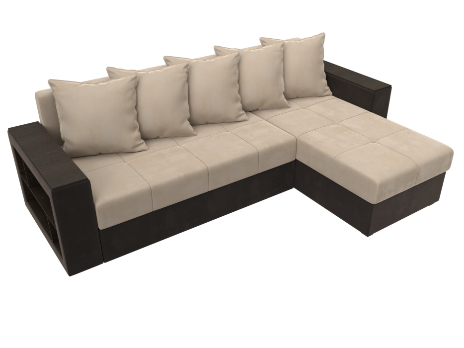 Диваны угловые в гостиную, Диван угловой Дубай Лайт угол универсальный, велюр/экокожа