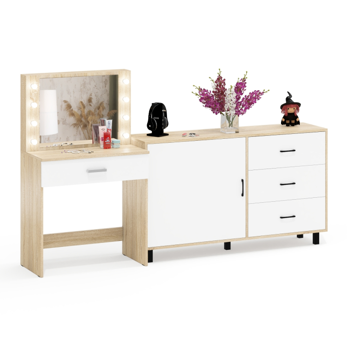 Туалетные столики, Комод ящики и дверка 122-1504 и туалетный столик с подсветкой СТ-4