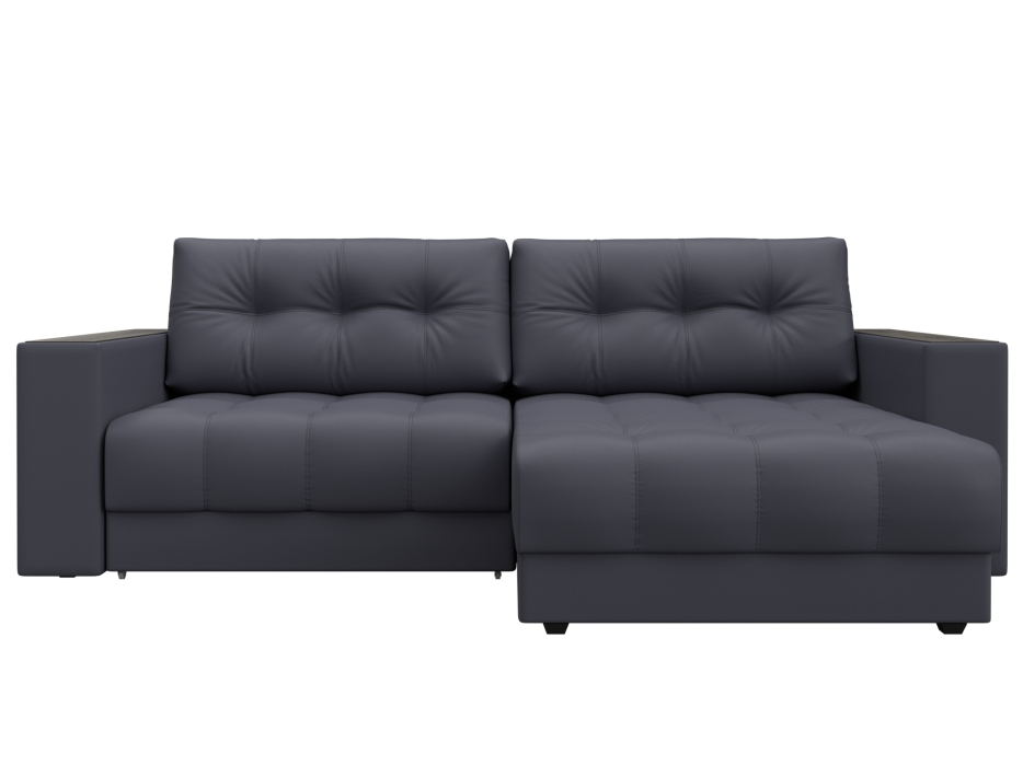 Дизайнерские диваны для гостиной, Диван угловой с декором Лига-049 НПБ, экокожа GRIFON