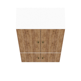 Два пенала Лидер-8 с выдвижной штангой для верхней одежды и полкой