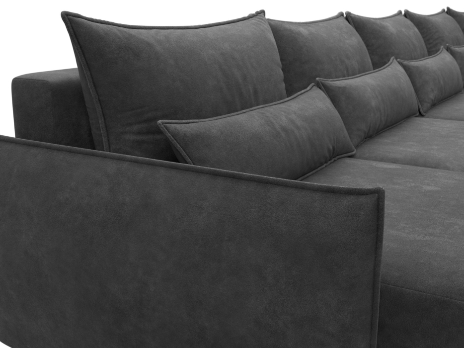 Диваны еврокнижки, Диван п-образный Лига-051 НПБ МегаЛонг, велюр BRUT