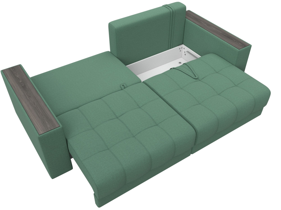 Диваны еврокнижки, Диван прямой с декором Лига-049 НПБ, рогожка Амур