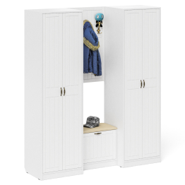 Модульная мебель для прихожей П-6 № 9 МДФ фрезеровка прованс