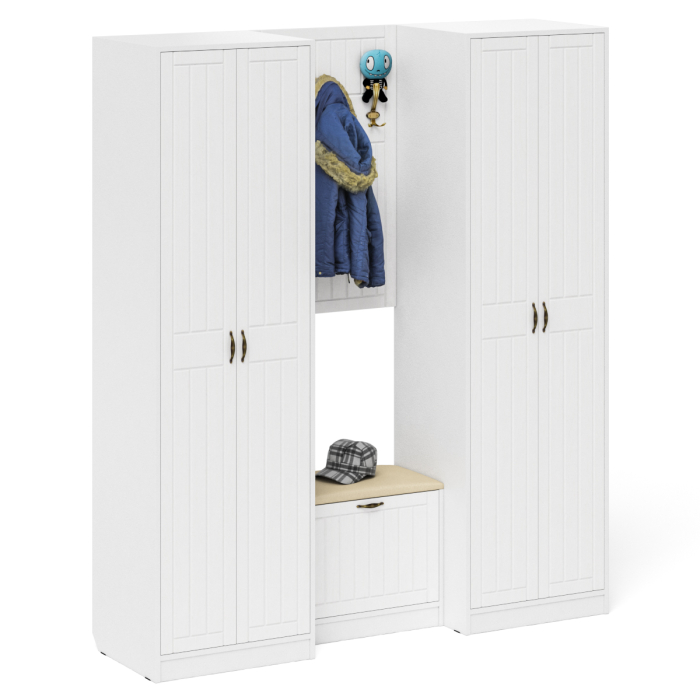 Прихожие, Модульная мебель для прихожей П-6 № 9 МДФ фрезеровка прованс