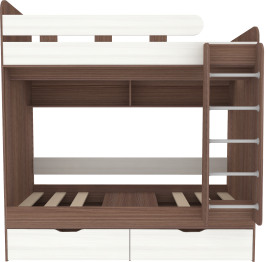 Двухъярусная кровать Юниор 5 80x160, Бодего Темный