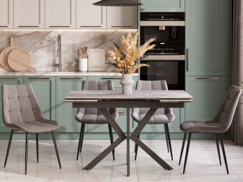 Стол обеденный STOOL GROUP Marmer 120-180/80/76 столешница МДФ16/керамика