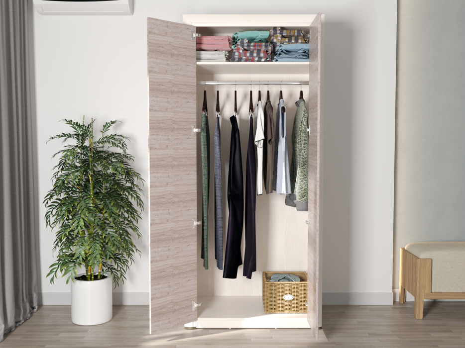 Для одежды, Шкаф 2DG, OLIVIA,