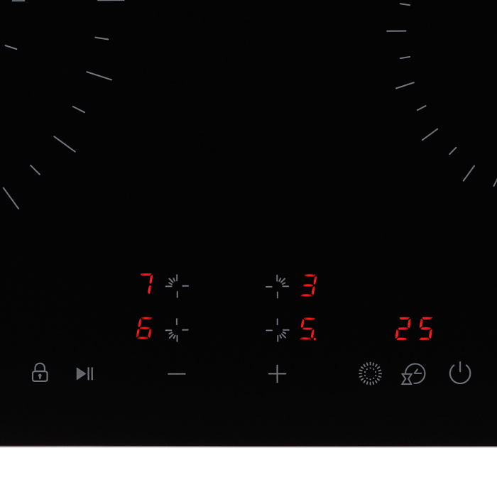 Встраиваемые варочные панели, Электрическая варочная поверхность (независимая) KRONA ZAUBER 60 BL 1DZTK