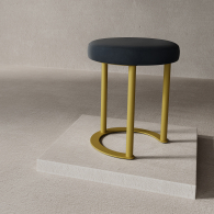 Пуфы дизайнерские, Пуф с металлическим каркасом HORSIX (Золотой)