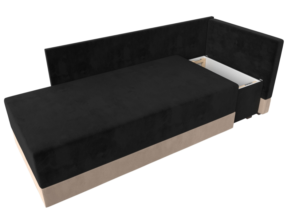 Кушетка диван, Кушетка Никас правая, велюр