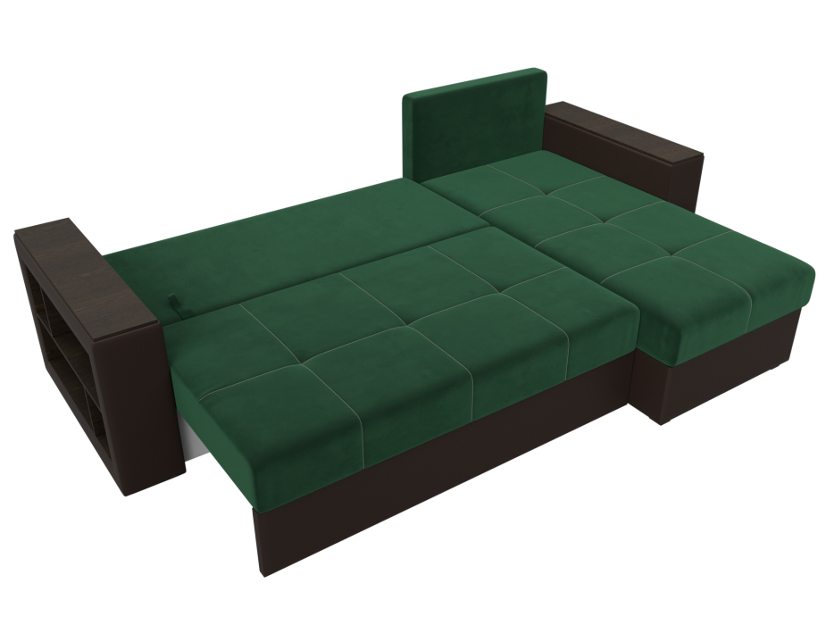 Диваны угловые в гостиную, Диван угловой Дубай Лайт угол универсальный, велюр/экокожа