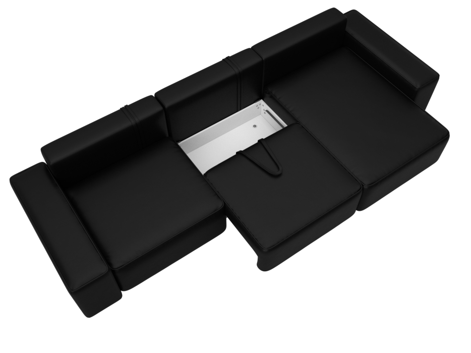 Диваны угловые в гостиную, Диван угловой Лига-074 угол универсальный, экокожа GRIFON