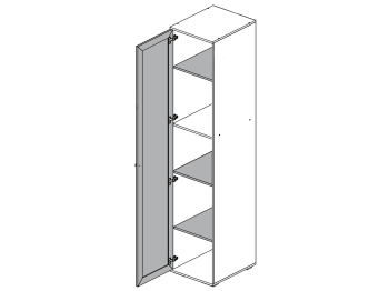 Пенал с полками РШ-21 Спальня Ричард