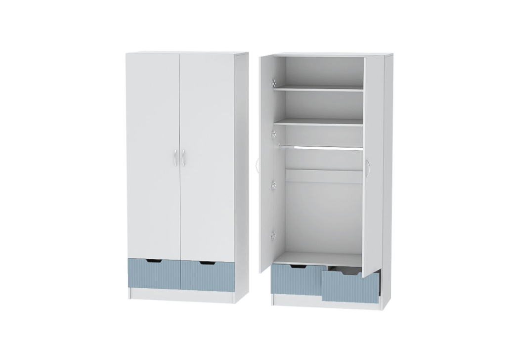 Прямые, Шкаф 2х створчатый Бриз Полосы