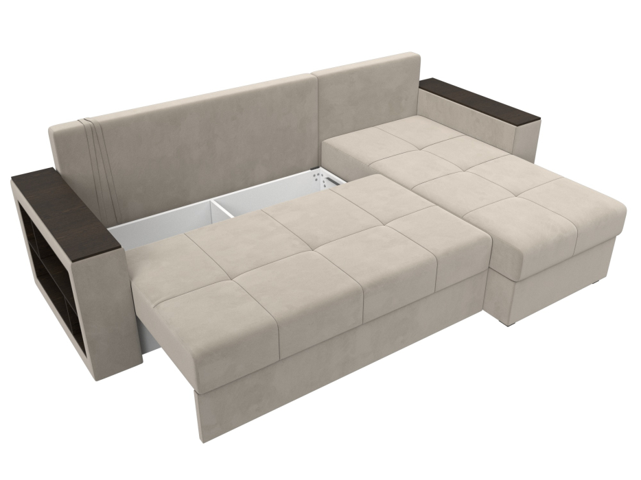 Диваны угловые в гостиную, Диван угловой Дубай Лайт угол универсальный, микровельвет