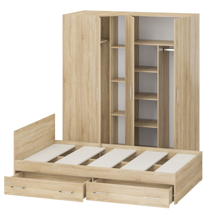 Спальные гарнитуры, Гарнитур Спальный № 2 Стандарт с кроватью 1200 с ящиками