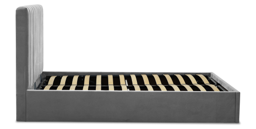 Двуспальная кровать СТРАЙП 180х200, с подъемным механизмом, велюр