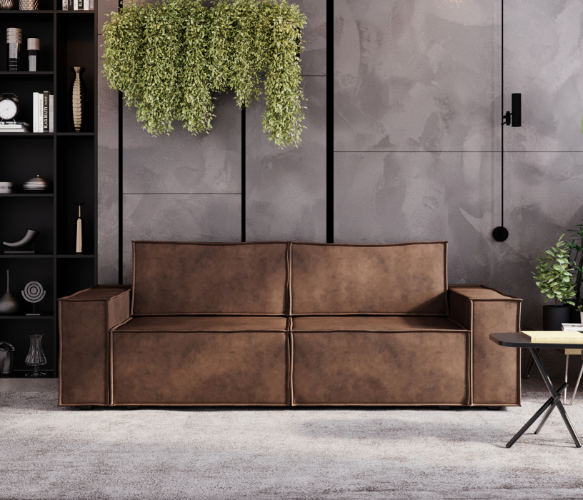 Диваны с ящиком для белья, Диван-кровать Лофт, велюр