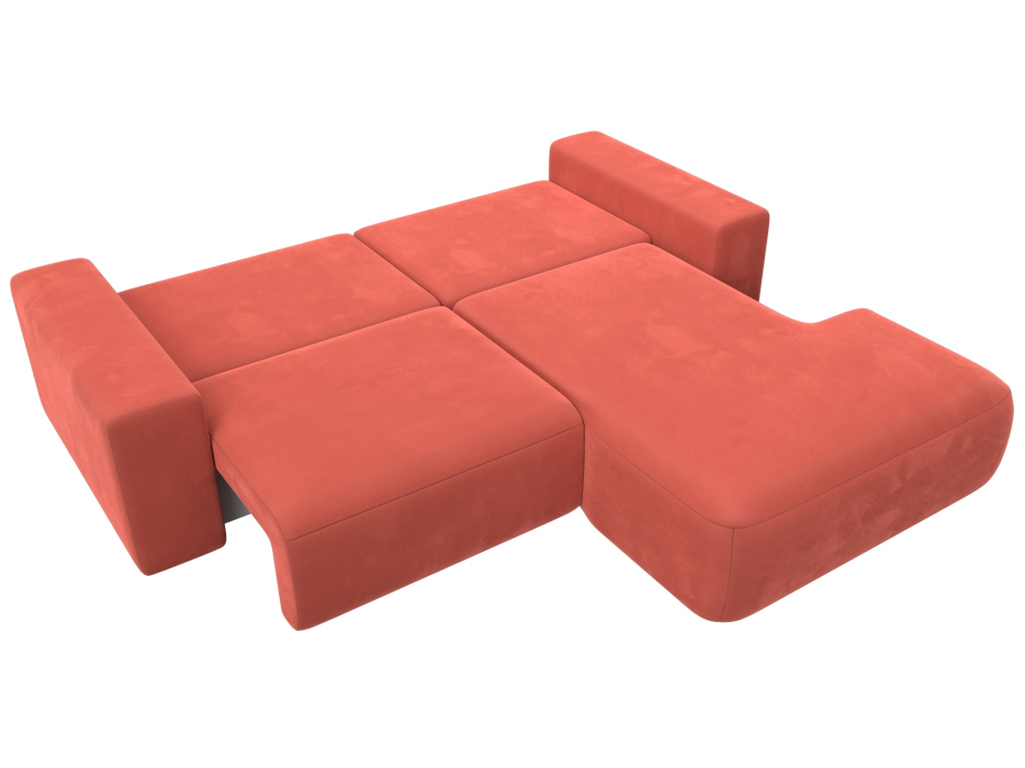 Диваны угловые в гостиную, Диван угловой Лига-036 Модерн правый угол, микровельвет