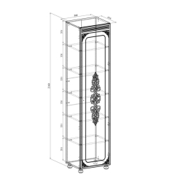 Шкаф Ассоль АС-531К (левый)