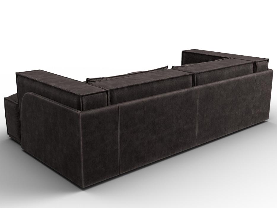 Диваны угловые в гостиную, Диван угловой Лига-061 угол правый, велюр BRUT