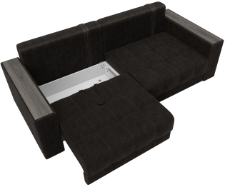 Диван прямой с декором Лига-049 НПБ, велюр BRUT