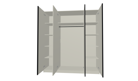 Спальня Букле Шкаф 4-дв (штанга+полки)