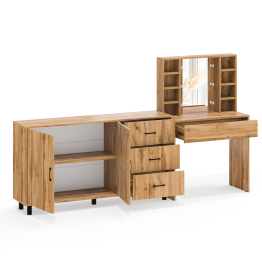 Косметический cтол с подсветкой и ящиком 115 и комод 123-1604