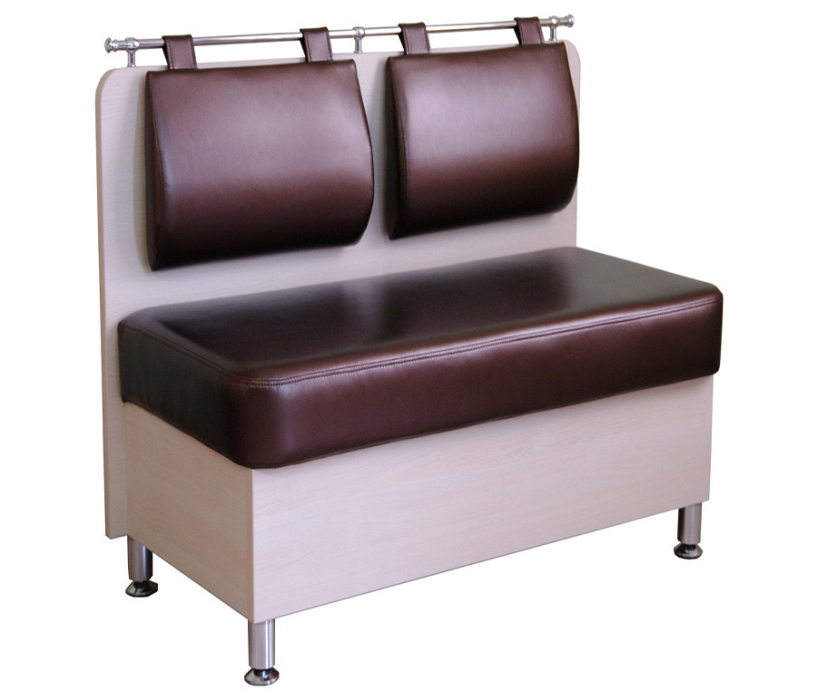 Диваны на кухню, Диван Сюрприз прямой. Ёмкость для хранения.  Обивка экокожа