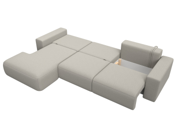 Диван угловой Лига-036 НПБ Классик Лонг левый угол, рогожка Амур