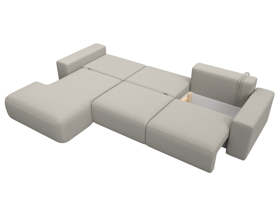 Диваны угловые в гостиную, Диван угловой Лига-036 НПБ Классик Лонг левый угол, рогожка Амур