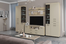 Стенки для гостиной, Модульная гостиная Грейс композиция 12  Ясень Асахи