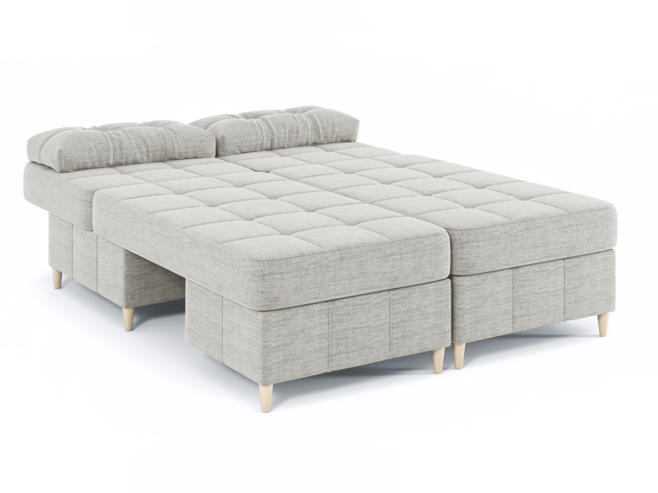 Диваны угловые в гостиную, Диван-кровать угловой Оливер Люкс 2 еврокнижка-трансформер, рогожка Люкс