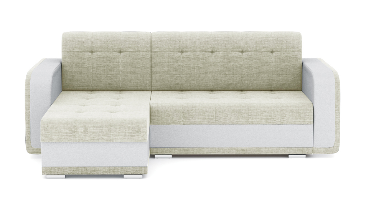 Диваны угловые в гостиную, Диван-кровать угловой Генри еврокнижка, рогожка+кож.зам