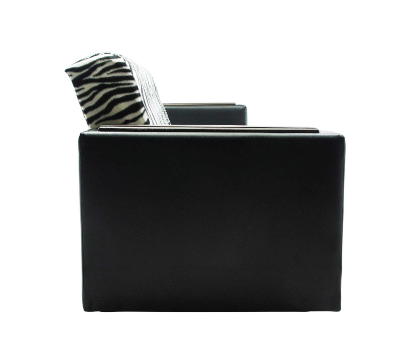 Диваны книжки, Диван- кровать книжка Лидер зебра, 140, велюр/экокожа