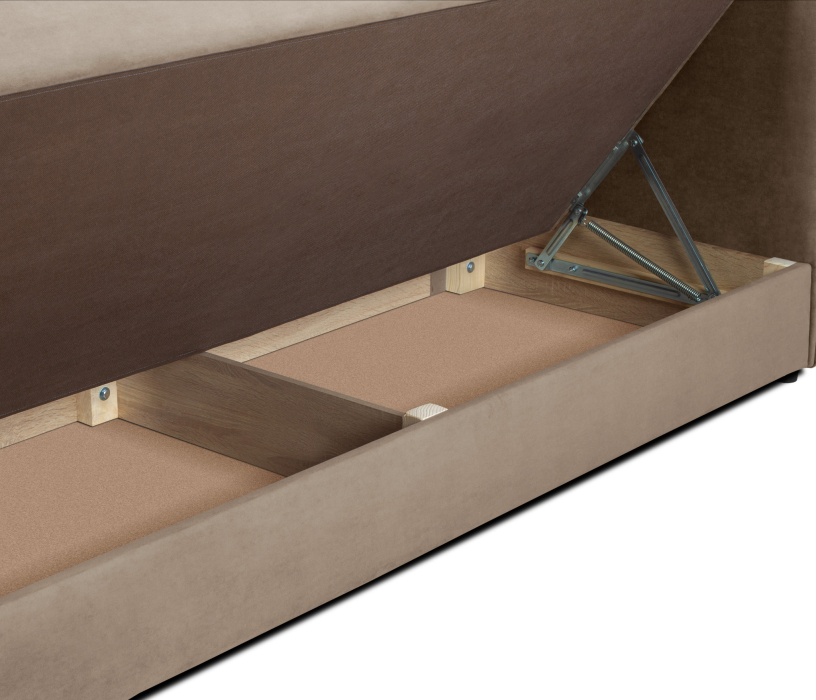 Мягкая кровать, Кровать тахта угловая Гамма с подъемным механизмом, микровелюр