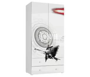 Шкаф 2-х дв. с ящиками Модерн - Техно