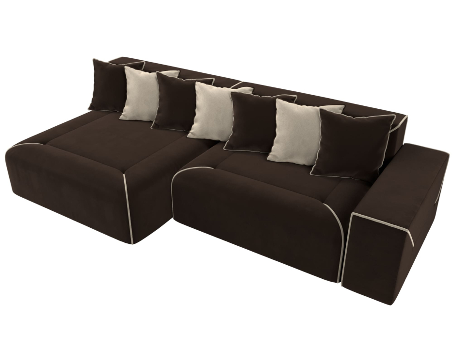 Диваны угловые в гостиную, Диван угловой Кёльн, микровельвет, левый угол