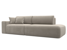 Диваны еврокнижки, Диван прямой Лига-036 Модерн подлокотник слева, микровельвет