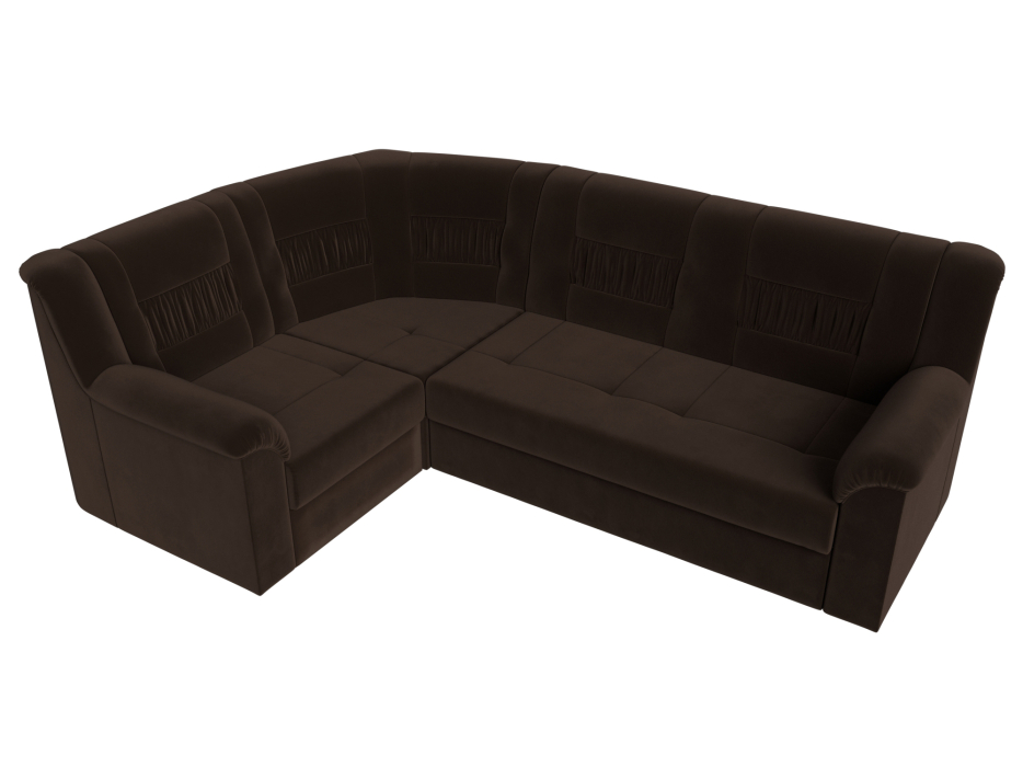 Диваны угловые в гостиную, Угловой диван Карелия левый, микровельвет