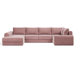 Угловой диван Модерно П-образный, велюр