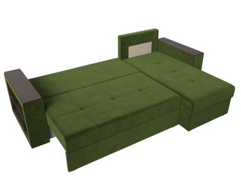 Диван угловой Дубай Лайт, микровельвет, правый угол