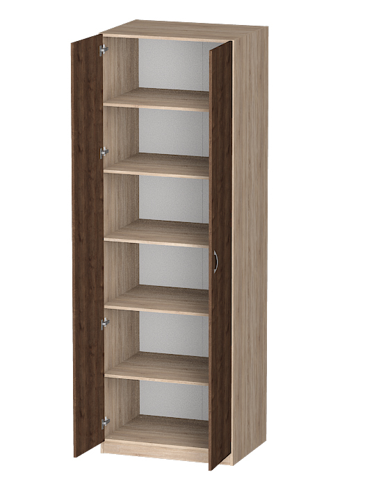 Для одежды, Распашной шкаф Лайф с полками 80*60*240 Дуб сонома