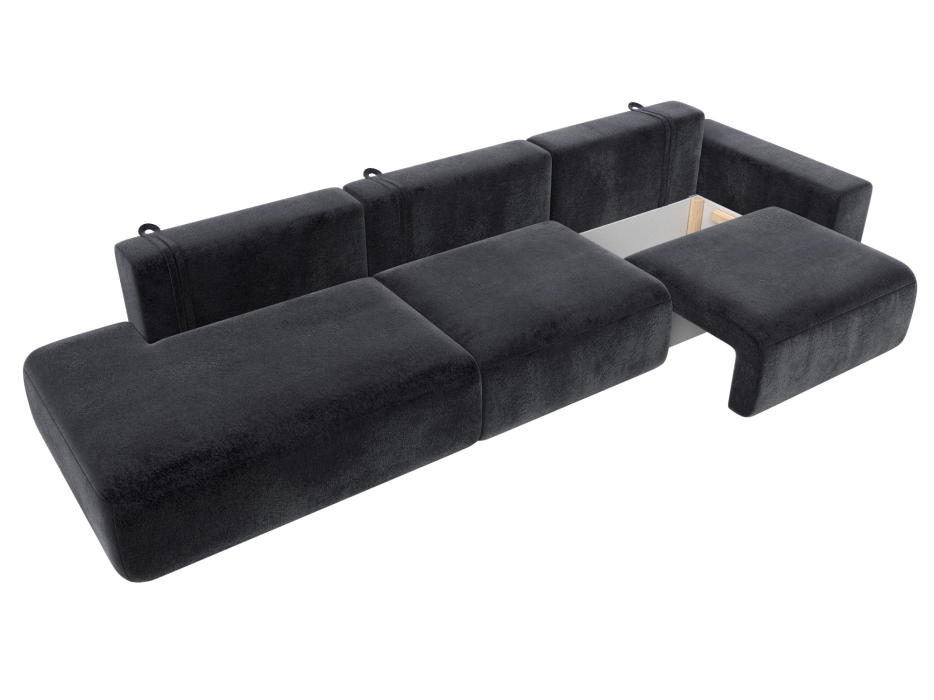 Диваны еврокнижки, Диван прямой Лига-036 НПБ Модерн Лонг подлокотник справа, велюр TOWER