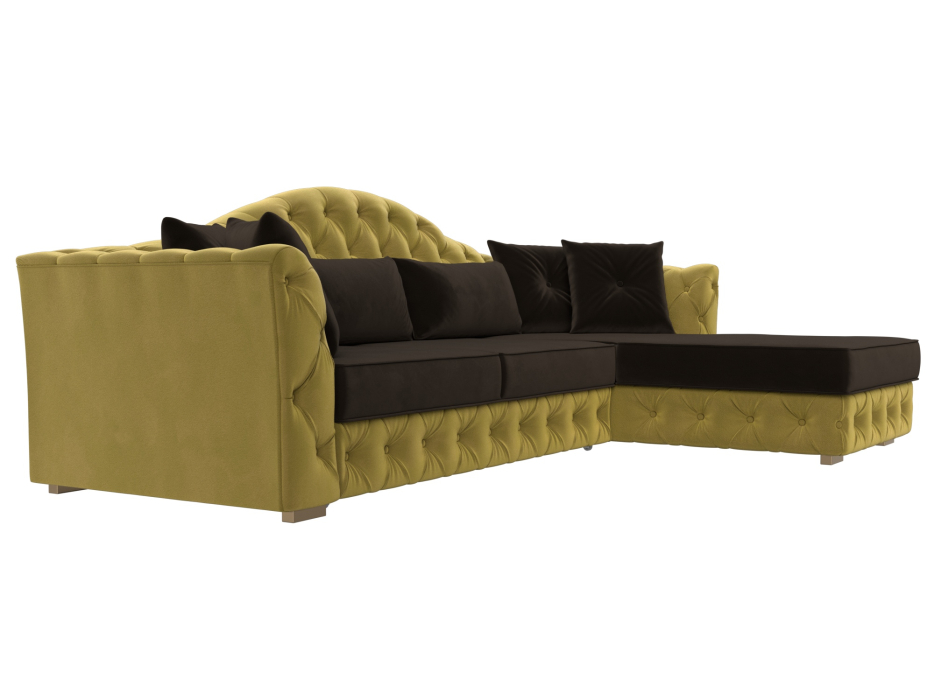 Диваны угловые в гостиную, Диван угловой Артис правый угол, микровельвет